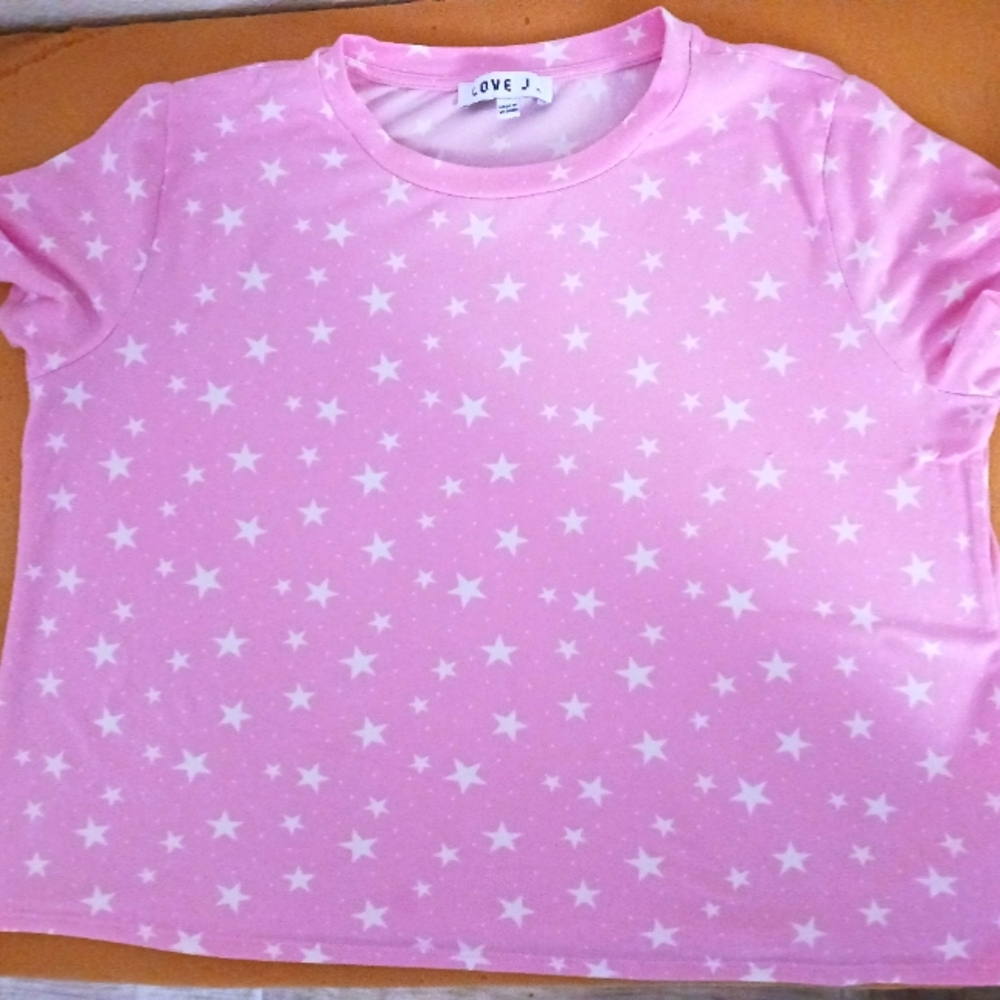 XL pink star shirt